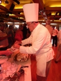 Giving passengers on the Black Watch a taste of my Baked Alaska August 2010
